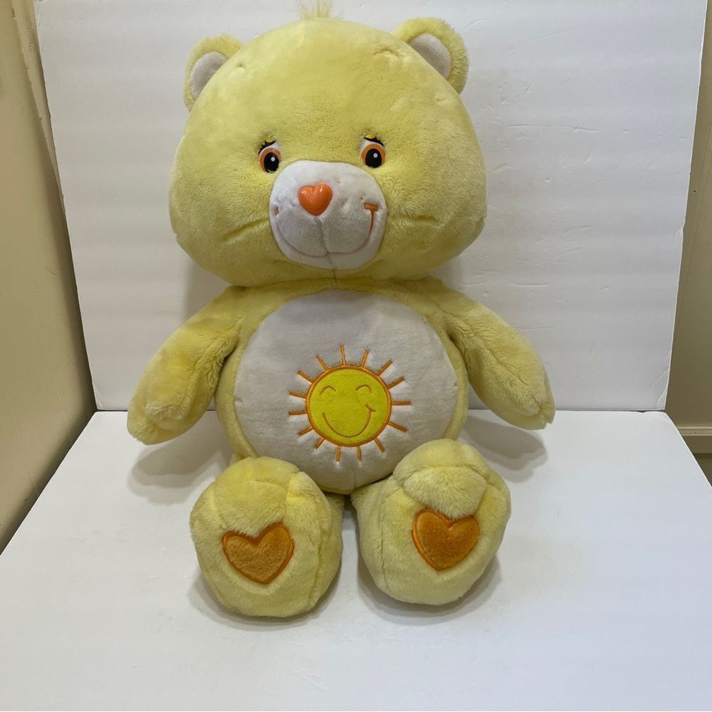 VINTAGE 2002 LARGE FUNSHINE YELLOW CARE BEAR‎ 26 INCHES